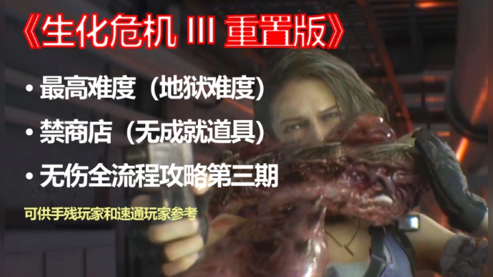【子御】《生化危机3重置版》最高难度无伤攻略（禁商店）#3