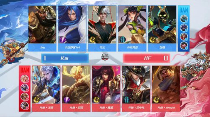 斗鱼王者荣耀大师赛_W3D2 HF vs Kw 2