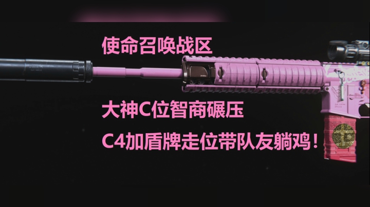 使命召唤战区 大神C位智商碾压C4加盾牌走位带队友躺鸡！
