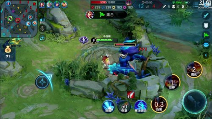 我在斗鱼看林蒙m直播王者荣耀