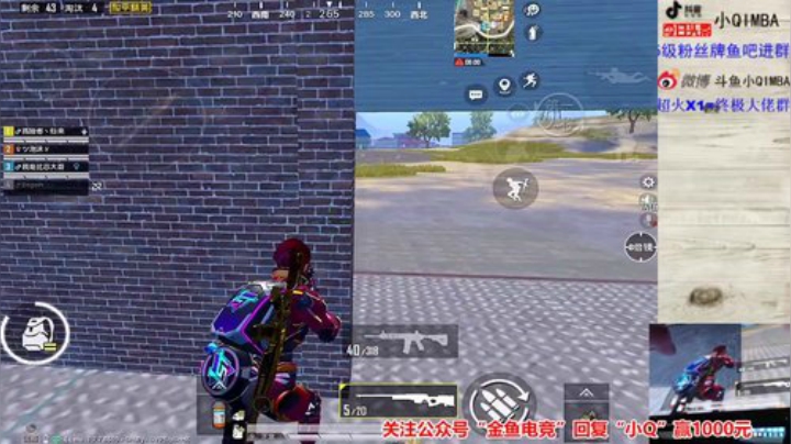 我在斗鱼看小QIMBA直播和平精英