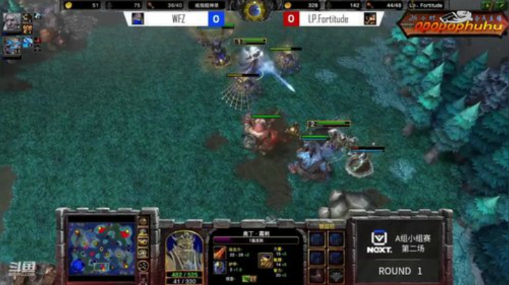 我在斗鱼看opopophuhu直播魔兽争霸