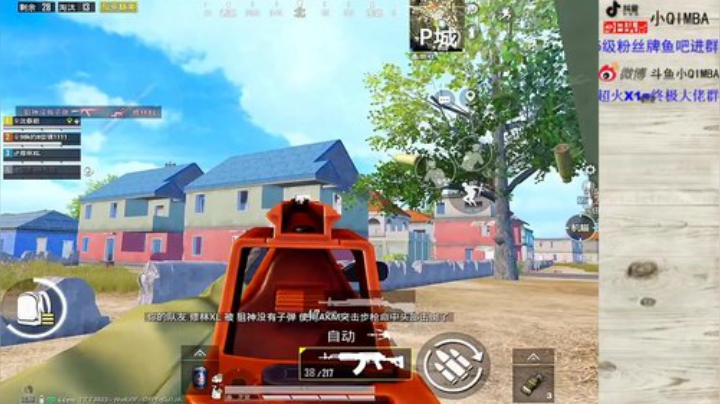 我在斗鱼看小QIMBA直播和平精英