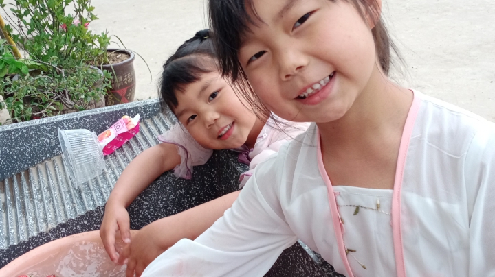 菜园子里摘草莓