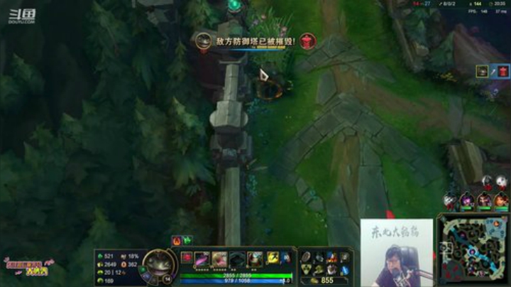 我在斗鱼看东北大鹌鹑直播英雄联盟
