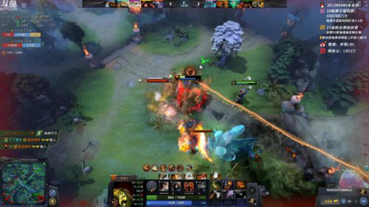 我在斗鱼看李哥Lrc直播DOTA2