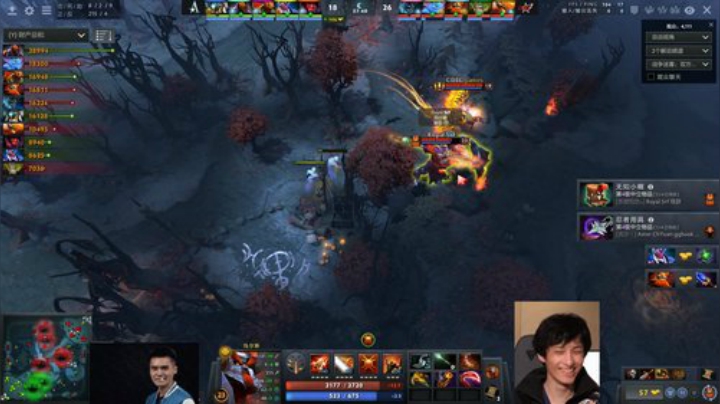 我在斗鱼看inflame丶hyz直播DOTA2