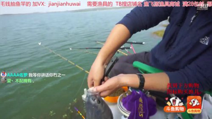 我在斗鱼看贱贱钓鱼直播户外