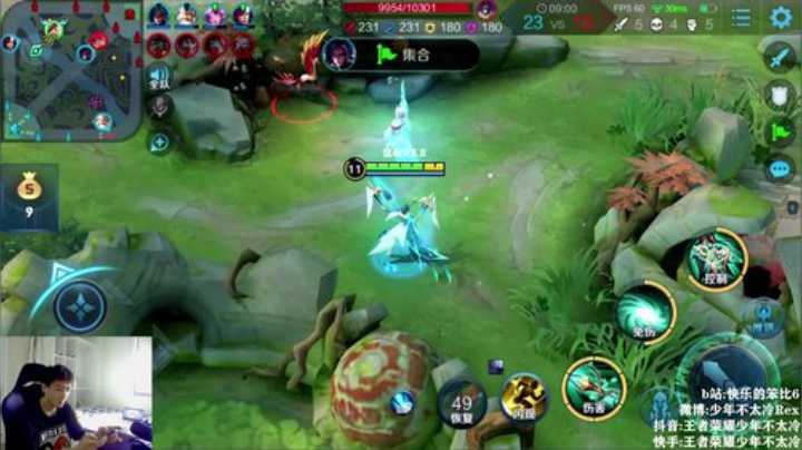 我在斗鱼看少年不太冷Rex直播王者荣耀