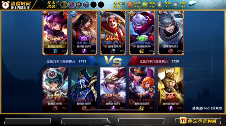 巅峰赛上分怪兽！ 2020-08-05 18点场