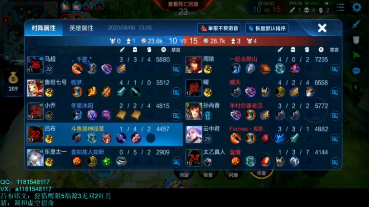 国服第一吕布！这个月拿安卓国1 2020-08-06 12点场