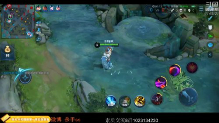 我在斗鱼看不可一世杀手直播王者荣耀