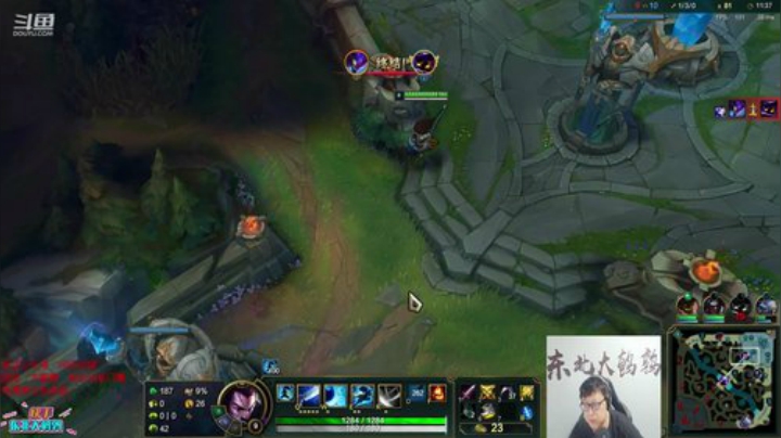 我在斗鱼看东北大鹌鹑直播英雄联盟
