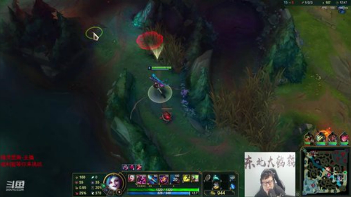 我在斗鱼看东北大鹌鹑直播英雄联盟