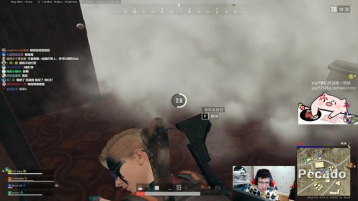 我在斗鱼看pigff直播绝地求生