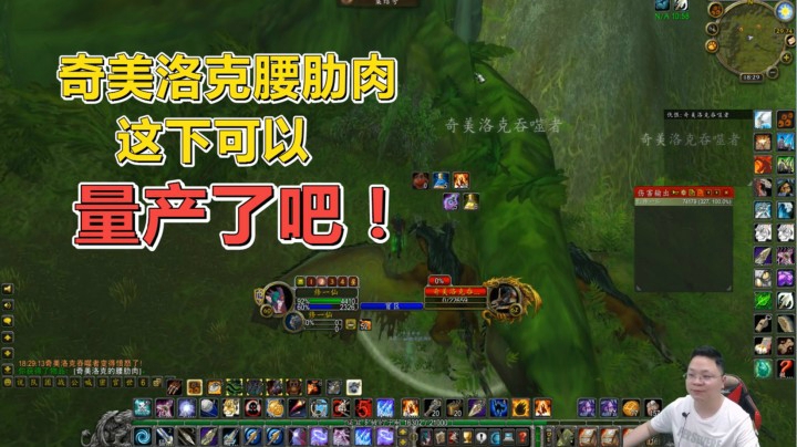 魔兽世界怀旧服：小伙发现台阶，奇美洛克可以站撸了！发财了？