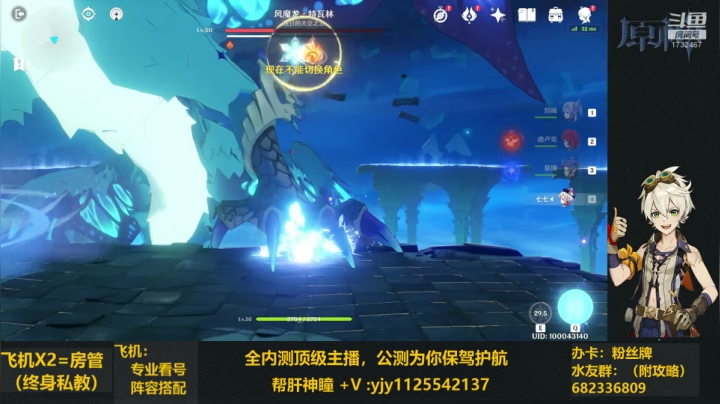 【原神】3级世界风魔龙+岩无相 打法教学