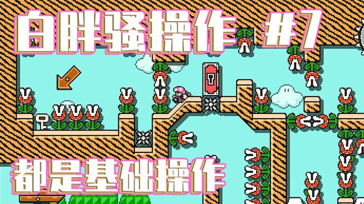 【白胖骚操作】7期 - 年轻人莫心急，粉胖教你摸小旗《马里奥制造2》