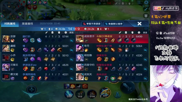 没有我不会玩的英雄(虽然很菜). 2020-10-08 22点场