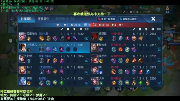 世界第一武则天 2020-10-15 10点场