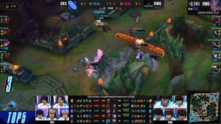 淘汰赛第一日TOP5：DWG.Nuguri响雷四起神羊连环顶