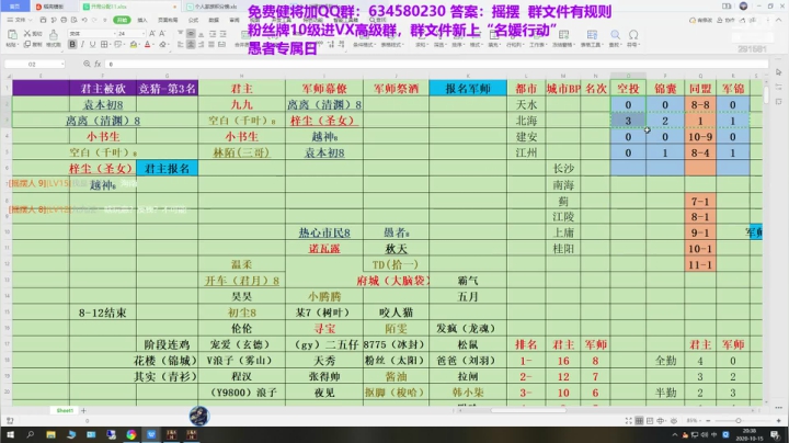 水友大战-极致策略 2020-10-15 19点场