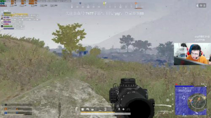 我在斗鱼看pigff直播绝地求生