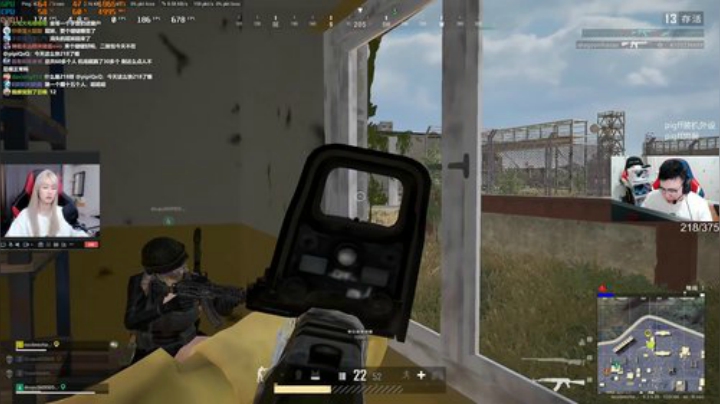 我在斗鱼看pigff直播绝地求生