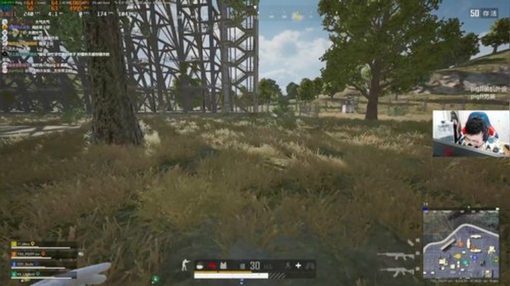 我在斗鱼看pigff直播绝地求生