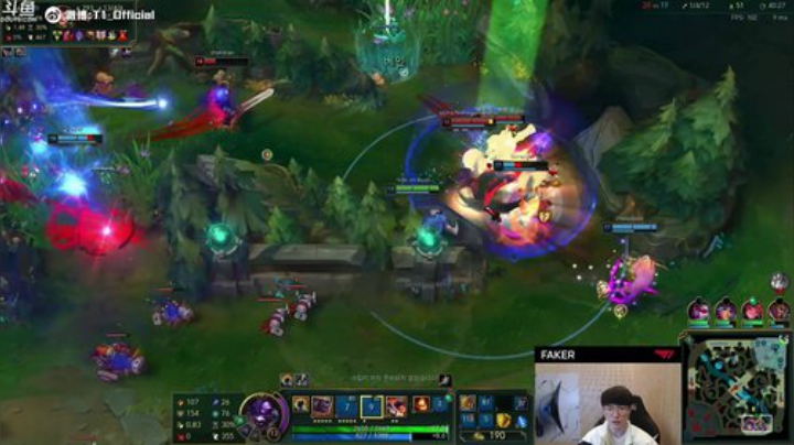 【英雄联盟】T1直播faker的精彩时刻 20201021 00点场
