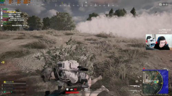 我在斗鱼看pigff直播绝地求生