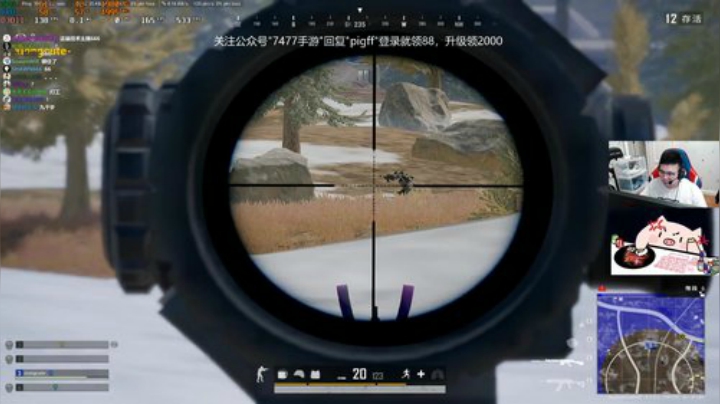 我在斗鱼看pigff直播绝地求生