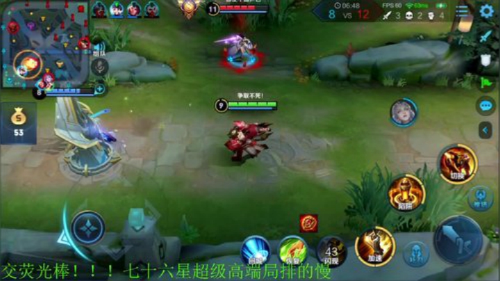 我在斗鱼看骚白直播王者荣耀