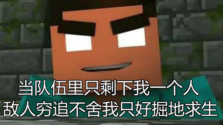 当队伍里只剩下我一个人 敌人穷追不舍我只好掘地求生