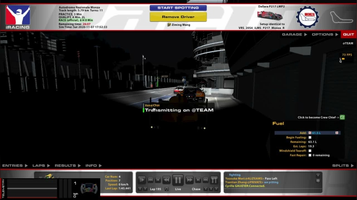 6hrs LMP2 @ Monza 2020-11-07 20点场