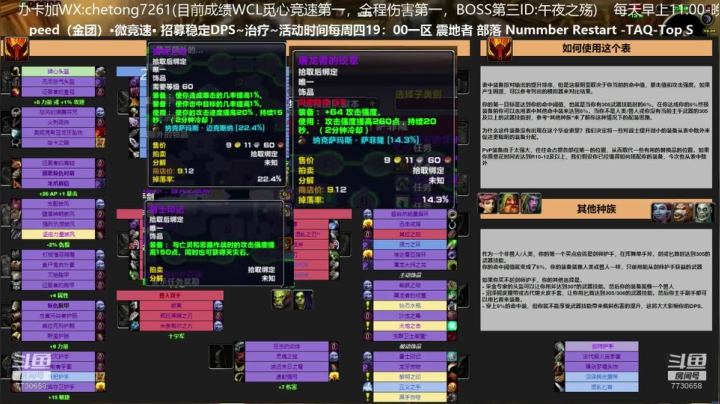 NAXX狂暴战配装分析！ 2020-11-06 05点场