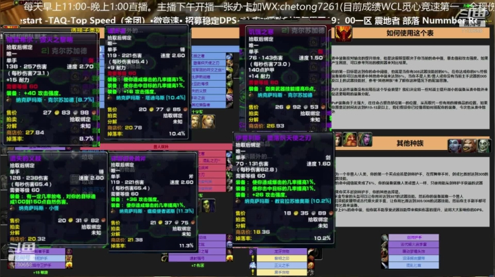 NAXX狂暴战配装分析！ 2020-11-06 07点场
