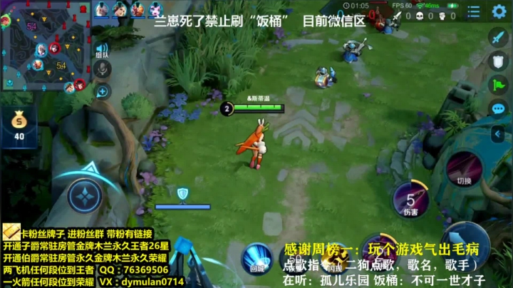 【2020-11-11 20点场】花开木兰丶：微信区一火箭光速荣耀