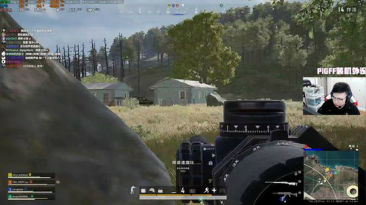 我在斗鱼看pigff直播绝地求生