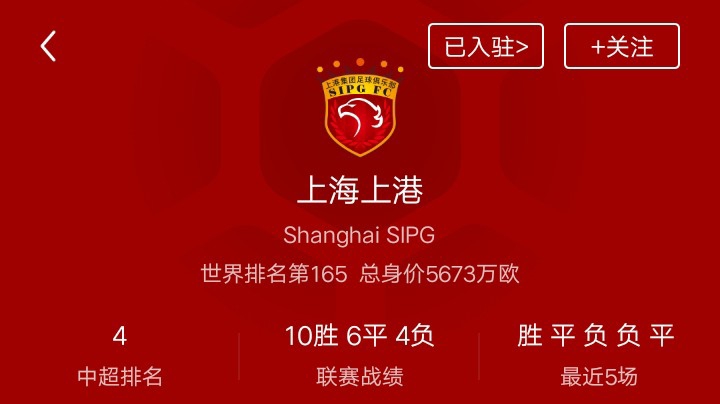 上海上港第二赛季