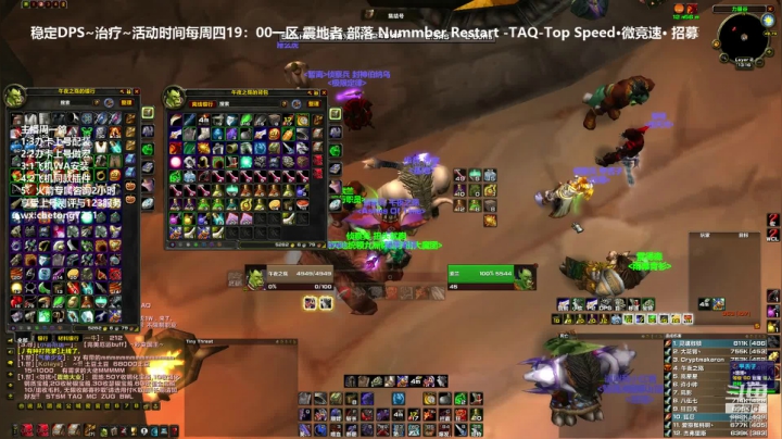 【2020-11-13 12点场】魔兽李佳琦：TAQ暴力狂暴战竞速第一视角