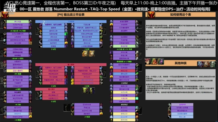 【2020-11-12 22点场】魔兽李佳琦：TAQ暴力狂暴战竞速第一视角