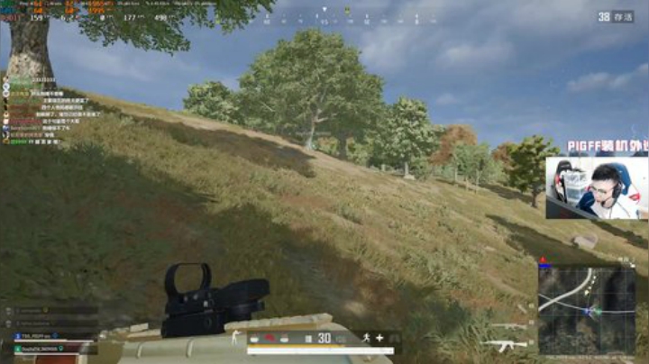 我在斗鱼看pigff直播绝地求生