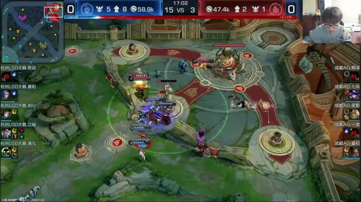 【2020-11-22 19点场】解说潇洒：AG超玩会  VS   LGD大鹅