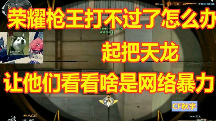 秋宇：荣耀枪王逆风局怎么办？起天龙让他看看啥是网络暴力！