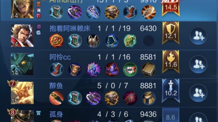 【亚瑟王】1700分巅峰赛自言自语快乐屠杀局