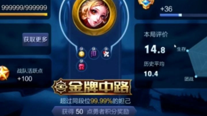 王者荣耀:第一次超越99.99%的妲己！！