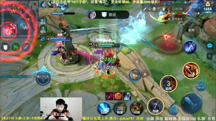 【2020-11-26 10点场】菊花666丶：国服伽罗王 野王 免费带粉 飞机包车
