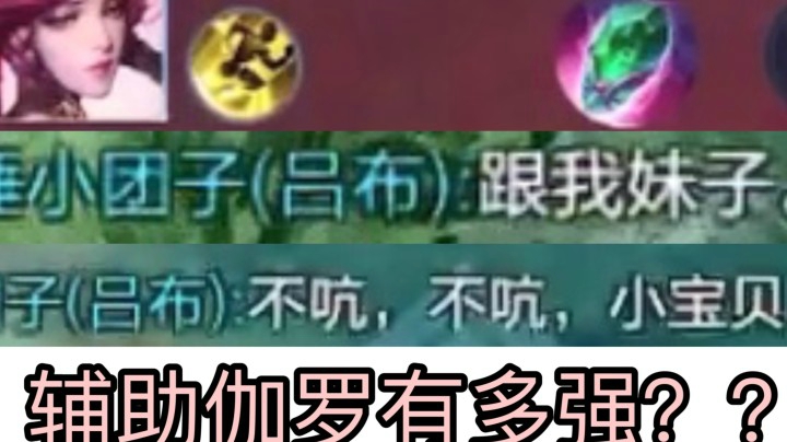 当你不小心选了辅助伽罗 结果队友...
