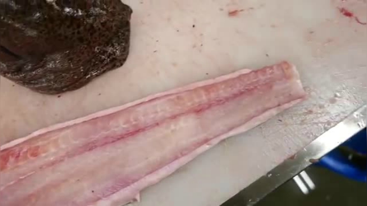 日本路边小吃 - 巨大海鳗 生鱼片 冲绳海鲜